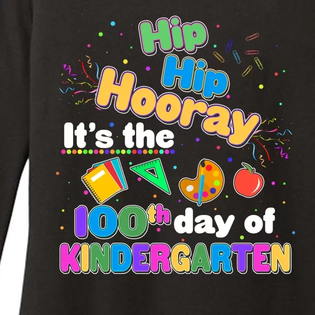 Hip Hip Hooray It's The 100th Day Of Kindergarten Womens CVC Long Sleeve Shirt