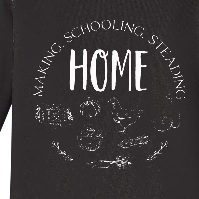 Homemaking Homeschooling Homesteading Homeschool Mom Dad Baby Long Sleeve Bodysuit