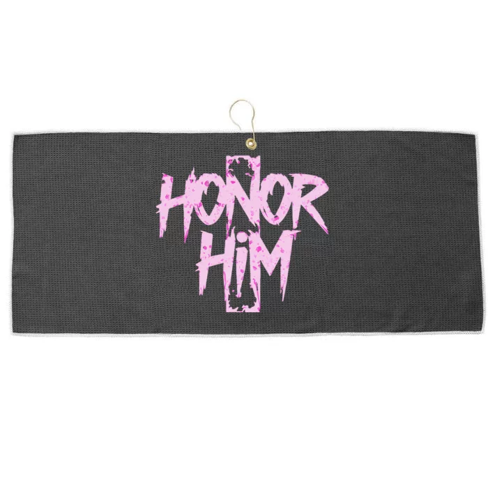 Honor Him Large Microfiber Waffle Golf Towel