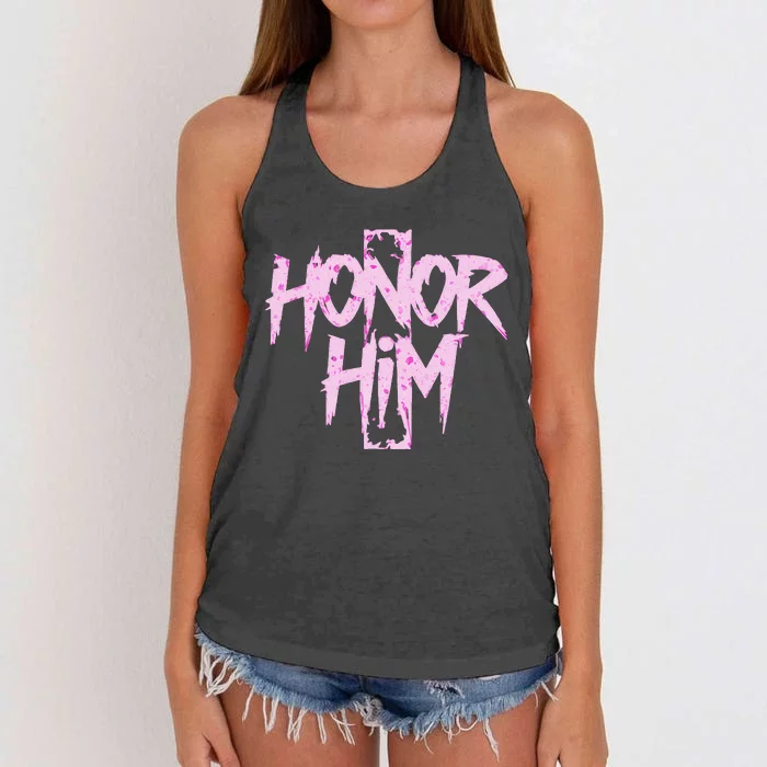 Honor Him Women's Knotted Racerback Tank