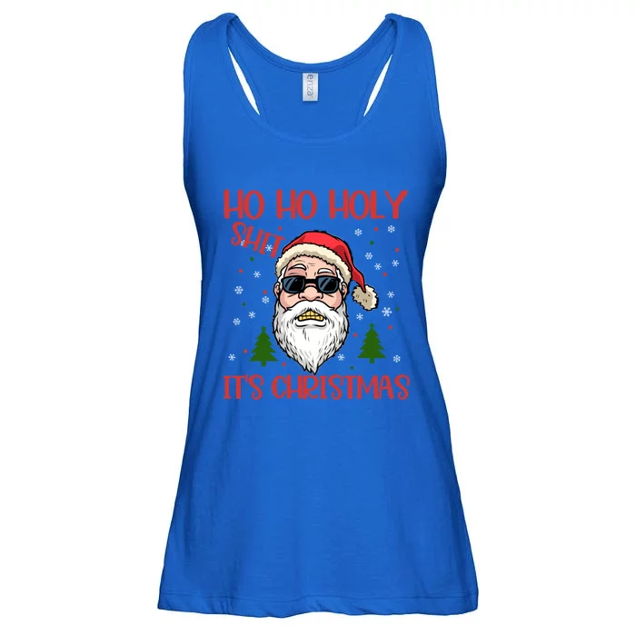 Ho Ho Holy Shit ItS Christmas Santa Funny Gift Cool Gift Ladies Essential Flowy Tank