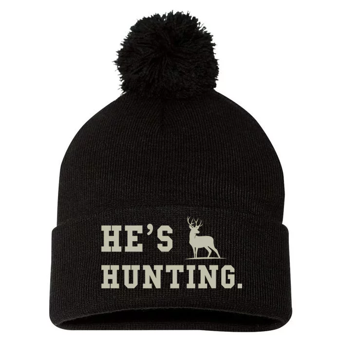 HeS Hunting Pom Pom 12in Knit Beanie