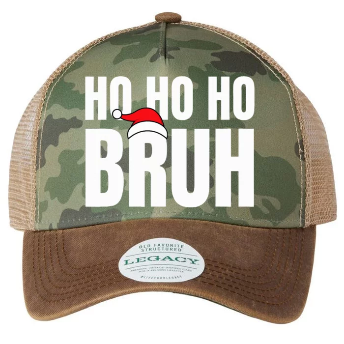 Ho Ho Ho Bruh Funny Christmas Holiday Teen Gift Santa Hat Legacy Tie Dye Trucker Hat