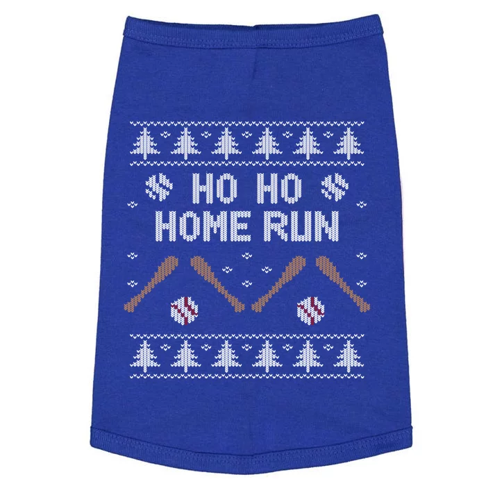 Ho Ho Home Run Funny Ugly Christmas Baseball Lover Cool Gift Doggie Tank