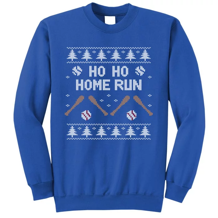 Ho Ho Home Run Funny Ugly Christmas Baseball Lover Cool Gift Sweatshirt