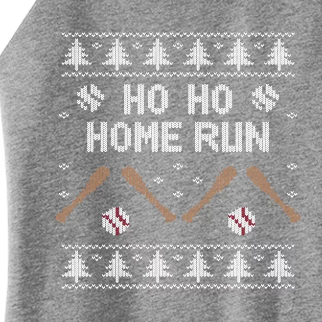 Ho Ho Home Run Funny Ugly Christmas Baseball Lover Cool Gift Women’s Perfect Tri Rocker Tank