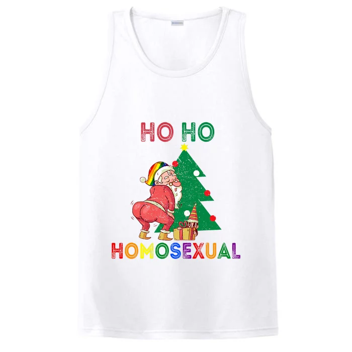 Ho Ho Ho Sexual Gay Santa LGBT Pride Rainbow Christmas Xmas Holiday Performance Tank