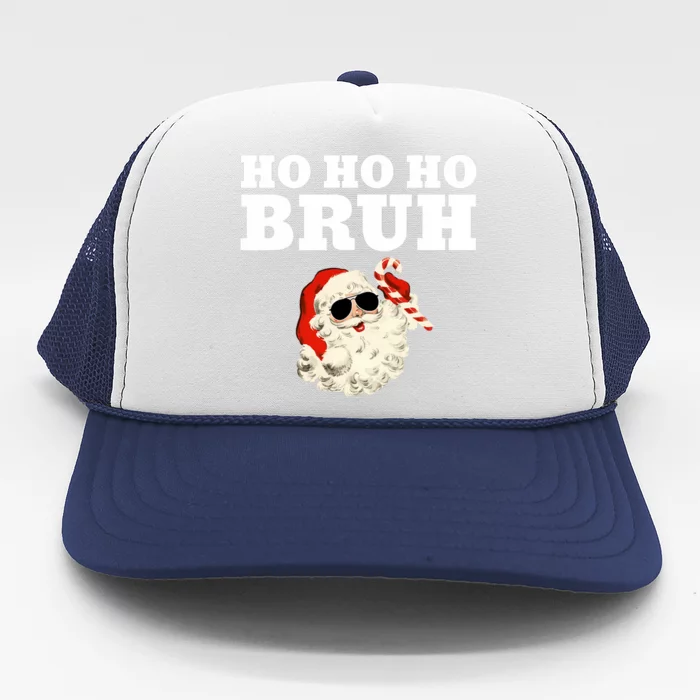 Ho Ho Ho Bruh Funny Christmas Santa Trucker Hat