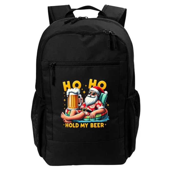 Ho Ho Hold My Beer Christmas In July Summer Santa Sunglasses Daily Commute Backpack