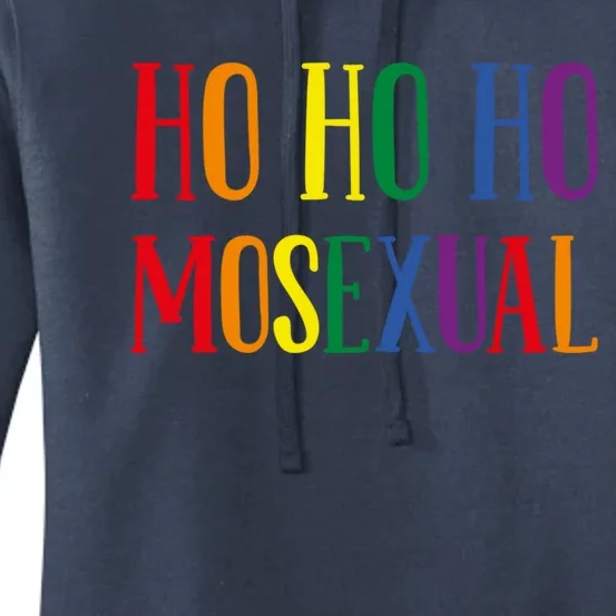 Ho Ho Ho Mosexual Gift Christmas Lgbt Pride Cool Gift Women's Pullover Hoodie