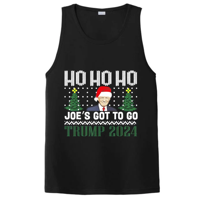 Ho Ho Ho JoeS Got To Go Trump 2024 Ugly Sweater Christmas Performance Tank