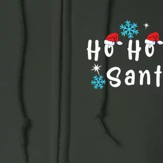 Ho Ho Ho Santa | Merry Christmas Full Zip Hoodie