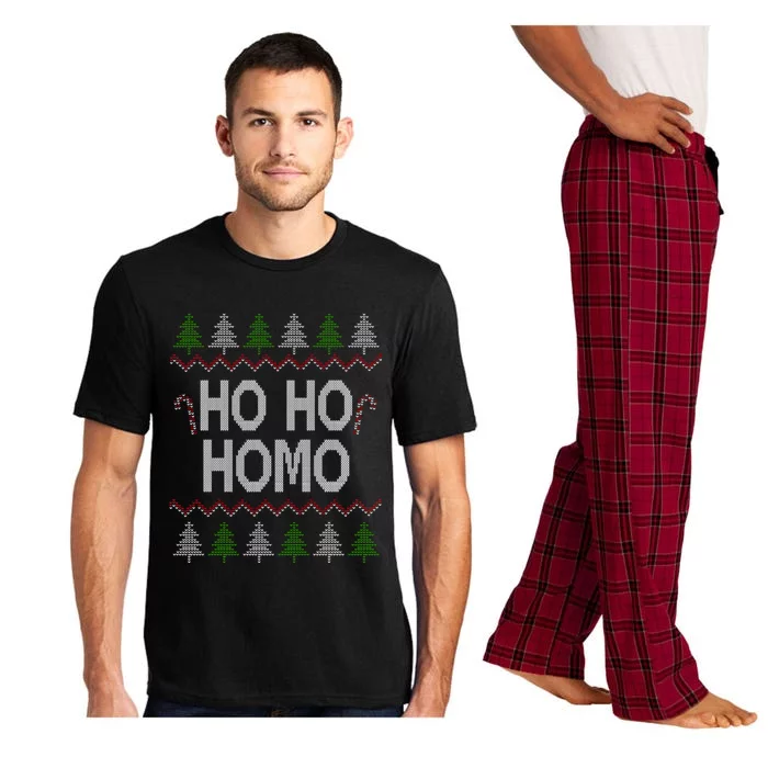 Ho Ho Ho Homo Homosexual Lgbt Gay Ugly Christmas Meaningful Gift Pajama Set