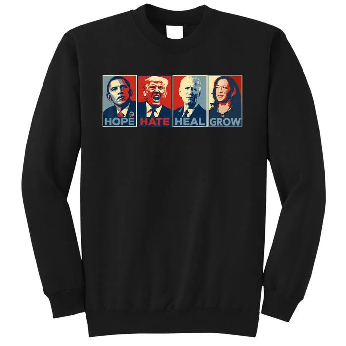 Hope Hate Heal Grow Vote Kamala 2024 Sweatshirt