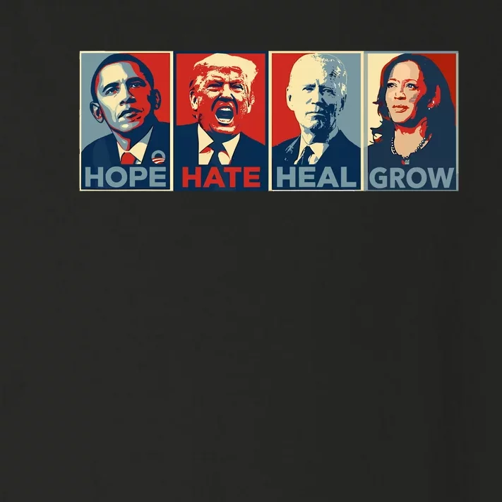 Hope Hate Heal Grow Vote Kamala 2024 Toddler Long Sleeve Shirt