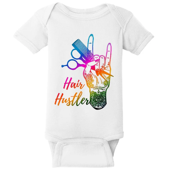 Hair Hustler Hair Stylist Hairdresser Barber Retro Baby Bodysuit