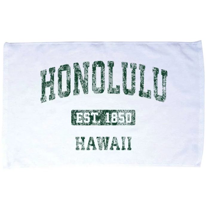 Honolulu Hawaii Hi Vintage Athletic Sports Design Microfiber Hand Towel