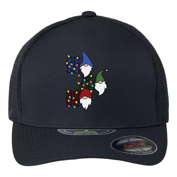 Ho Ho Ho Gnome Jolly Christmas Flexfit Unipanel Trucker Cap