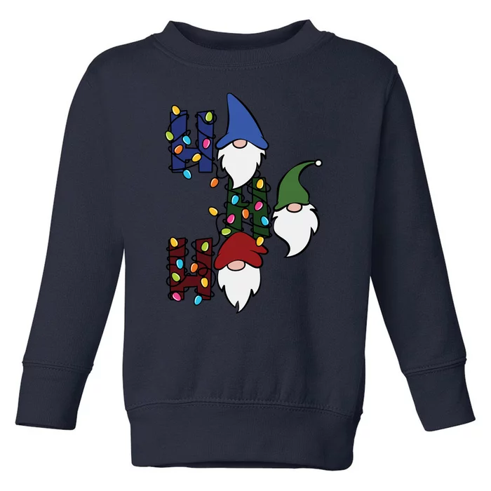 Ho Ho Ho Gnome Jolly Christmas Toddler Sweatshirt