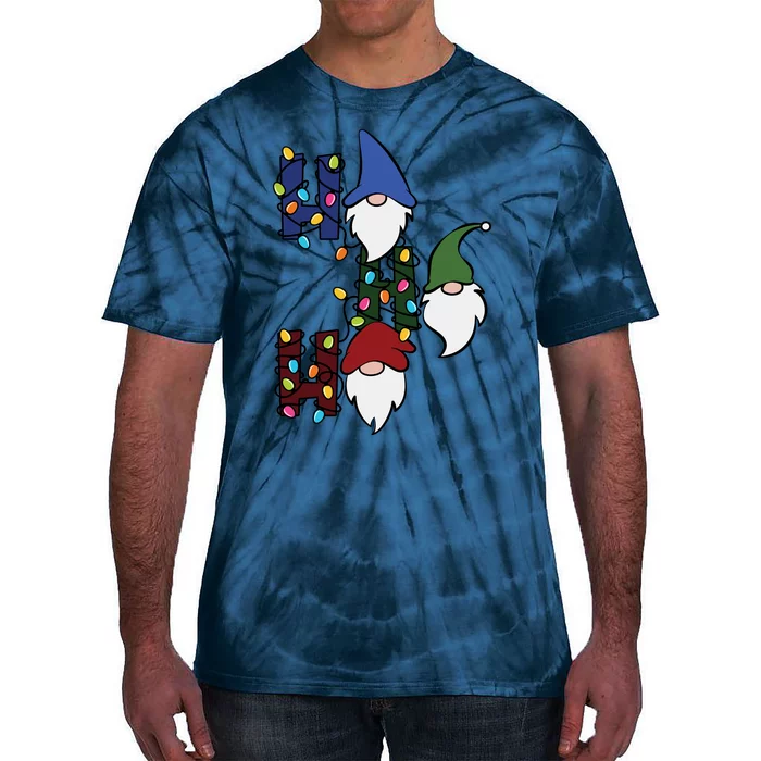 Ho Ho Ho Gnome Jolly Christmas Tie-Dye T-Shirt