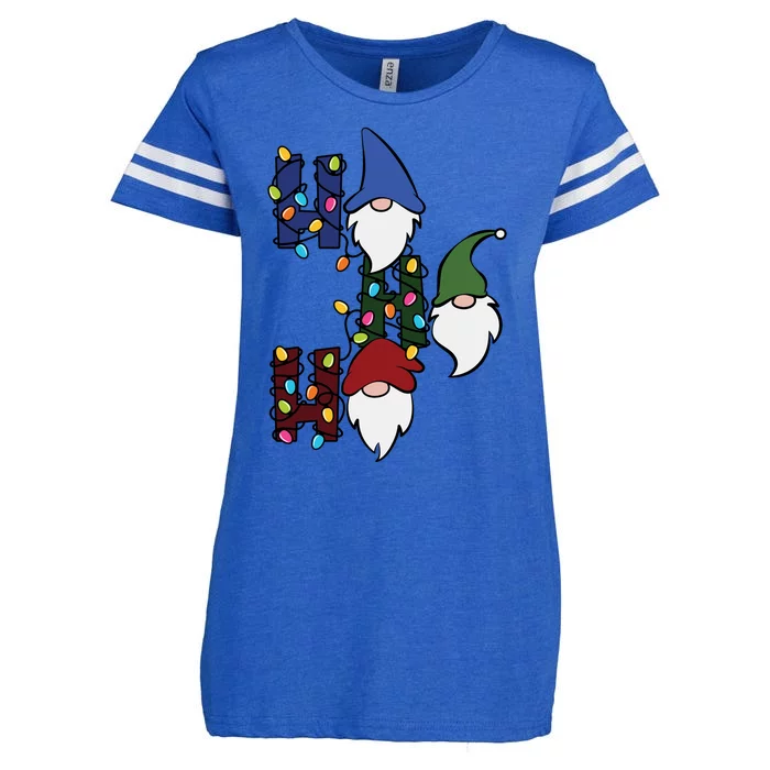 Ho Ho Ho Gnome Jolly Christmas Enza Ladies Jersey Football T-Shirt