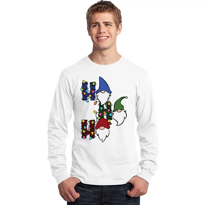 Ho Ho Ho Gnome Jolly Christmas Tall Long Sleeve T-Shirt