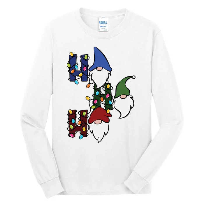 Ho Ho Ho Gnome Jolly Christmas Tall Long Sleeve T-Shirt