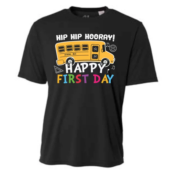 Hip Hip Hooray Happy First Day Back To School First Day Of School Cooling Performance Crew T-Shirt