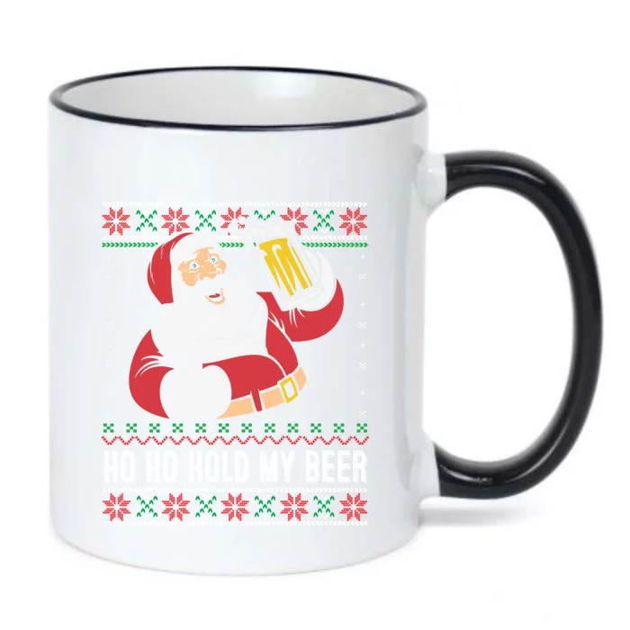 Ho Ho Hold My Beer Funny Santa Ing Ugly Xmas Sweater Gift Black Color Changing Mug