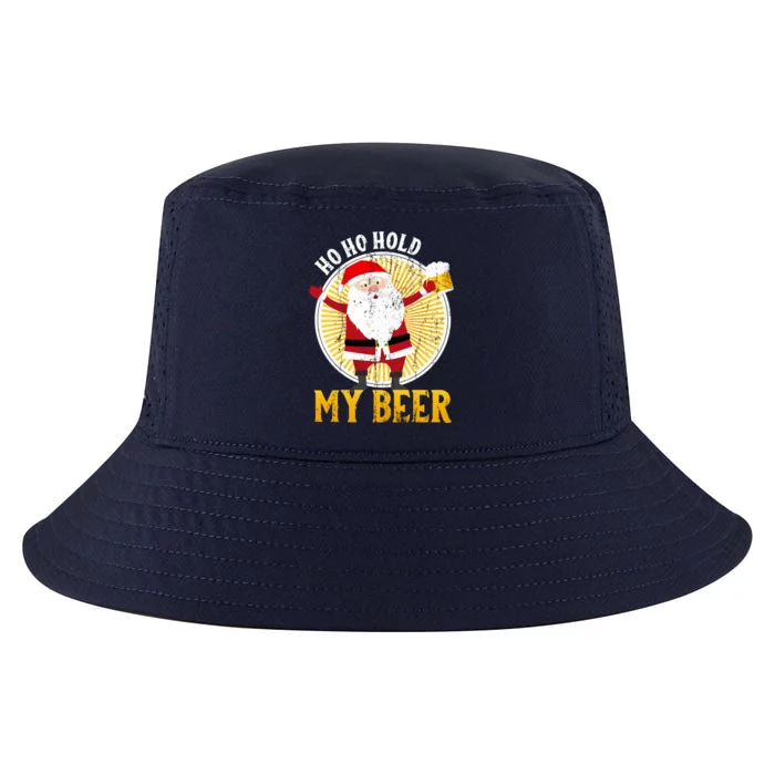 Ho Ho Hold My Beer Sarcastic Santa Bad Xmas Gift Cool Comfort Performance Bucket Hat