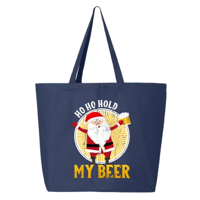 Ho Ho Hold My Beer Sarcastic Santa Bad Xmas Gift 25L Jumbo Tote