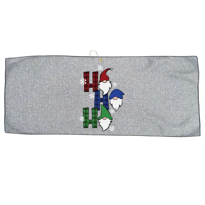 Ho Ho Ho Gnome Squad Christmas Large Microfiber Waffle Golf Towel