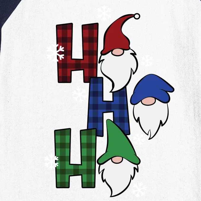 Ho Ho Ho Gnome Squad Christmas Baseball Sleeve Shirt