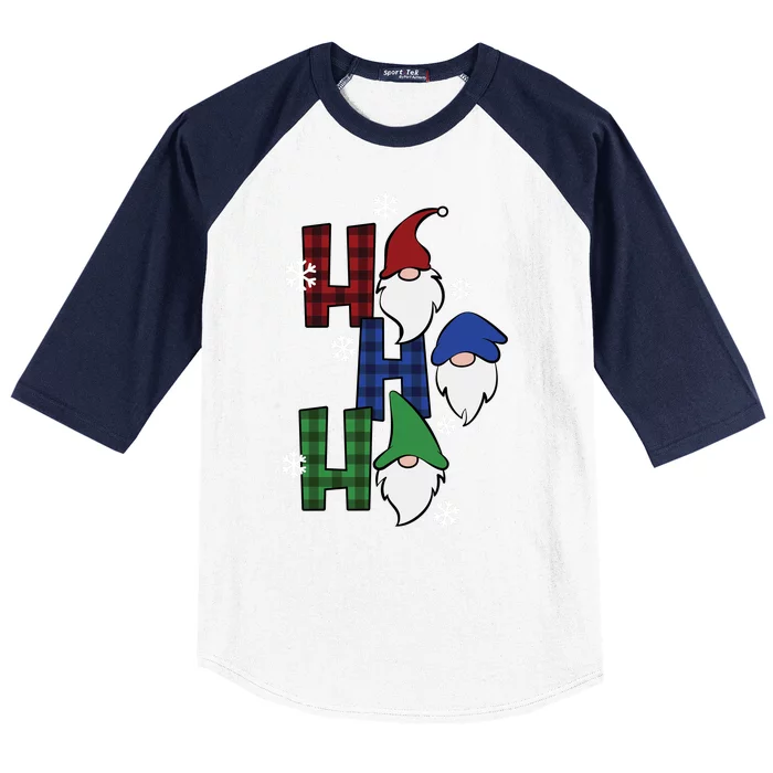 Ho Ho Ho Gnome Squad Christmas Baseball Sleeve Shirt