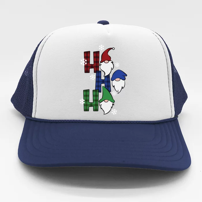 Ho Ho Ho Gnome Squad Christmas Trucker Hat