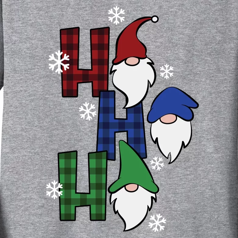 Ho Ho Ho Gnome Squad Christmas Kids Long Sleeve Shirt