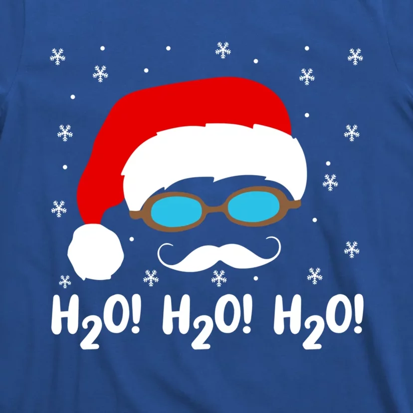 H2o H2o H2o Santa Claus Swimming Pool Christmas Swimmer Funny Gift T-Shirt