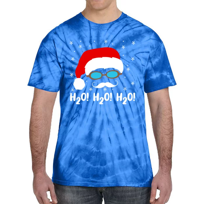 H2o H2o H2o Santa Claus Swimming Pool Christmas Swimmer Funny Gift Tie-Dye T-Shirt