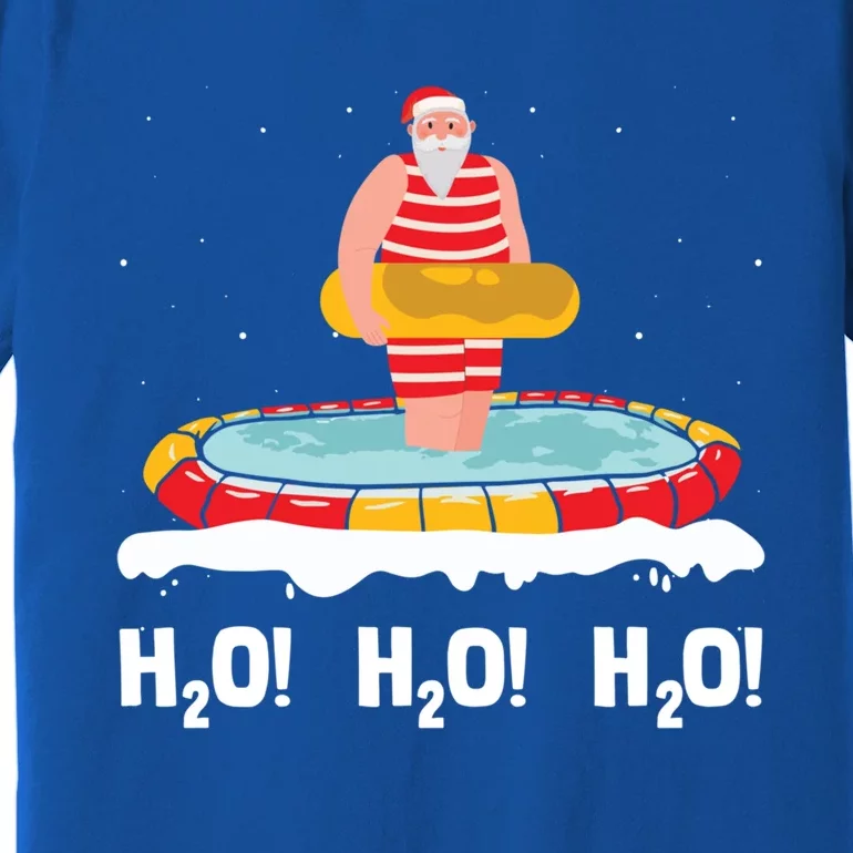 H2o H2o H2o Santa Claus Swimming Pool Christmas Swimmer Cute Gift Premium T-Shirt