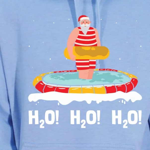 H2o H2o H2o Santa Claus Swimming Pool Christmas Swimmer Cute Gift Unisex Surf Hoodie