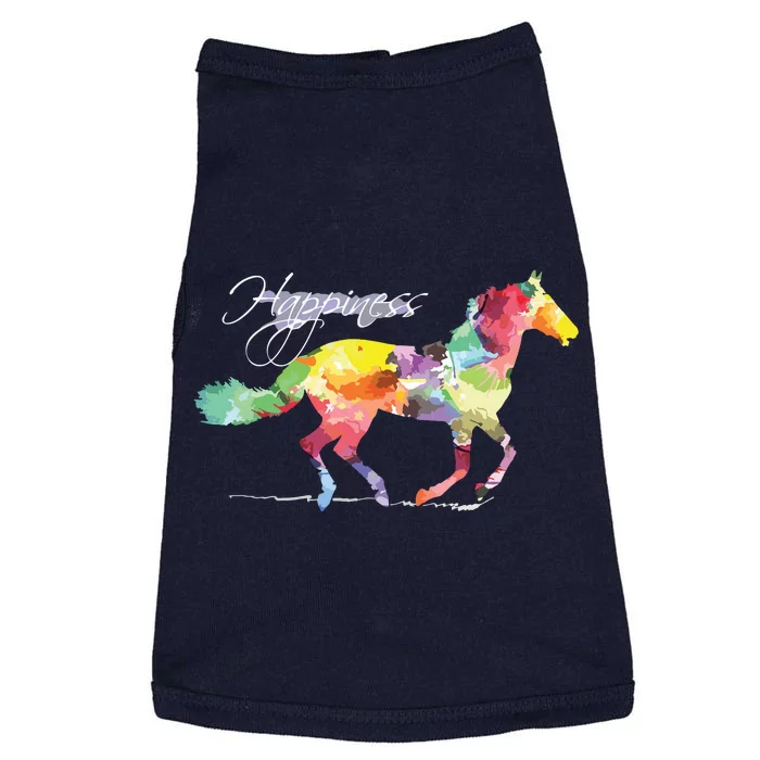 Horse Happiness Horse Lover Equestrian Design Doggie Tank