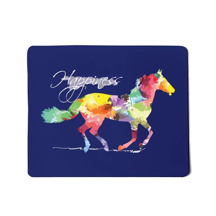 Horse Happiness Horse Lover Equestrian Design Mousepad