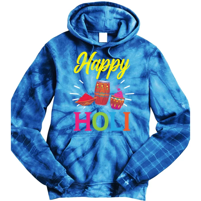 Happy Holi Hinduism Hindu Buddhist Holi Festival Gift Tie Dye Hoodie