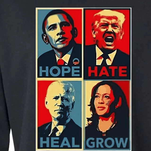 Hope Hate Heal Grow Cropped Pullover Crew