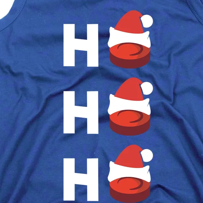 Ho Ho Ho Hockey Pucks Santa Hats Hockey Player Christmas Gif Gift Tank Top