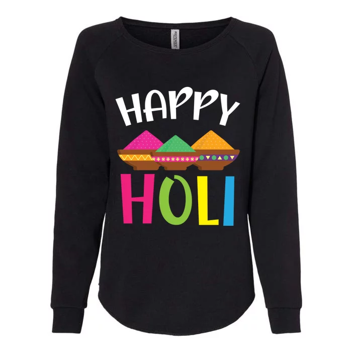 Happy Holi Hinduism Hindu Buddhist Holi Festival Gift Womens California Wash Sweatshirt