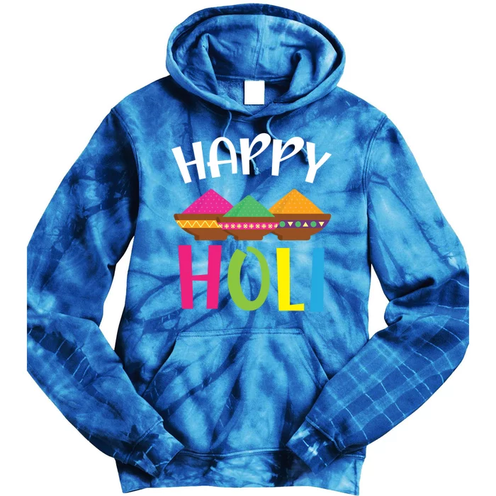 Happy Holi Hinduism Hindu Buddhist Holi Festival Gift Tie Dye Hoodie