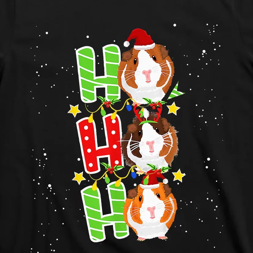 Ho Ho Ho Xmas Cavy Clothes Stuff Gift Christmas Guinea Pig T-Shirt