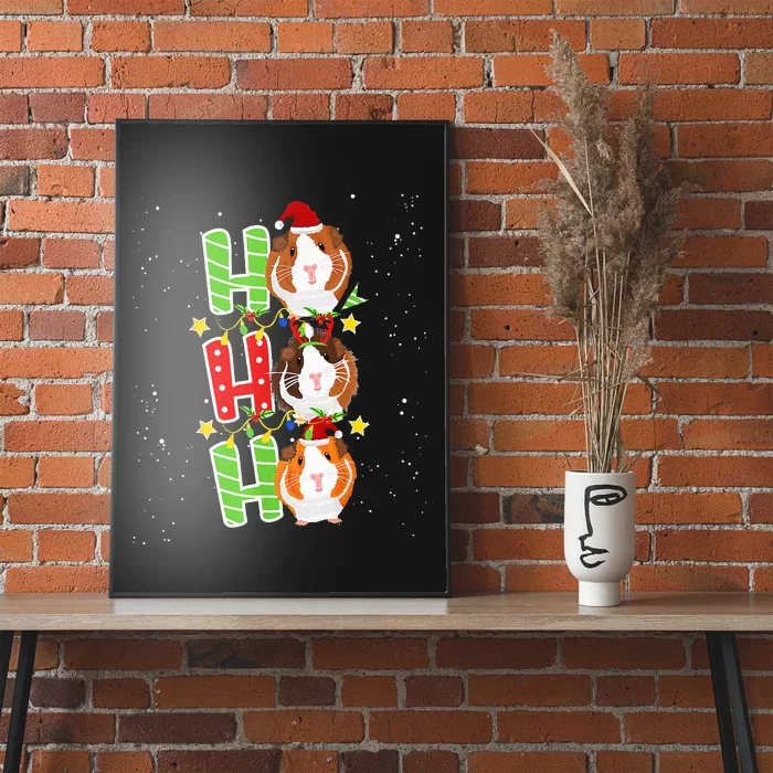 Ho Ho Ho Xmas Cavy Clothes Stuff Gift Christmas Guinea Pig Poster