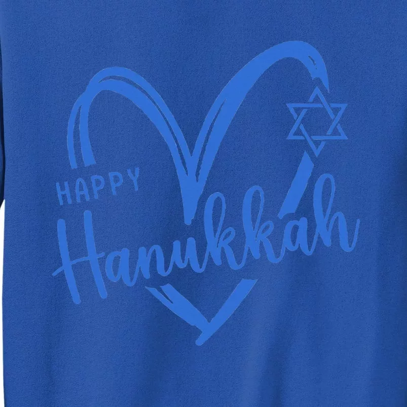 Heart Happy Hanukkah Dreidel Menorah Jewish Chanukah Holiday Sweatshirt